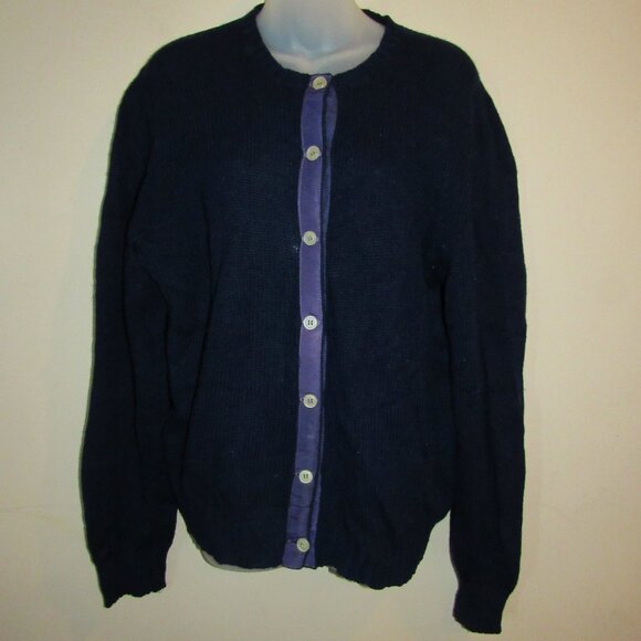 Vtg 60s Brooks Brothers Womens M Wool Made Scotland DESTROYED Cardigan Sweater - Picture 1 of 6
